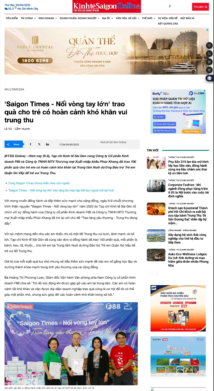 Bài viết trên KinhteSaigon Online